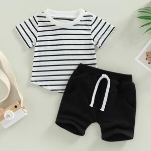 Short y camisa a rayas